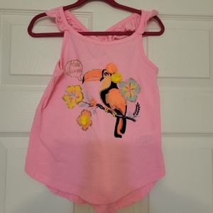 NWOT Jilluan's Closet Girls Tucan Pink Top Size S (7/8)